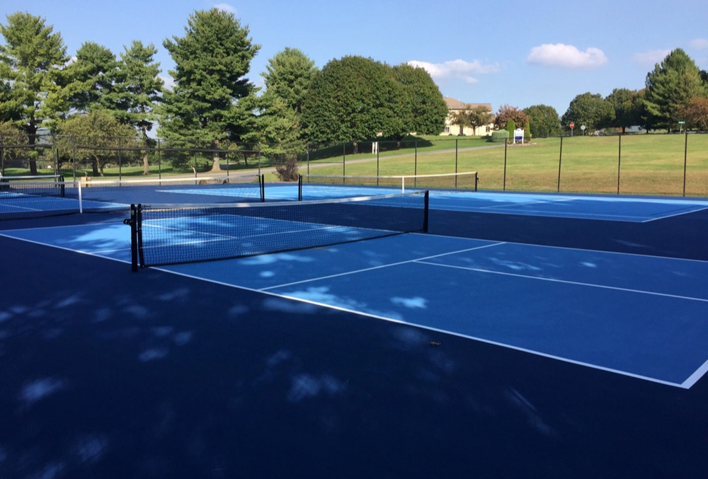 pickleball court decorative installation